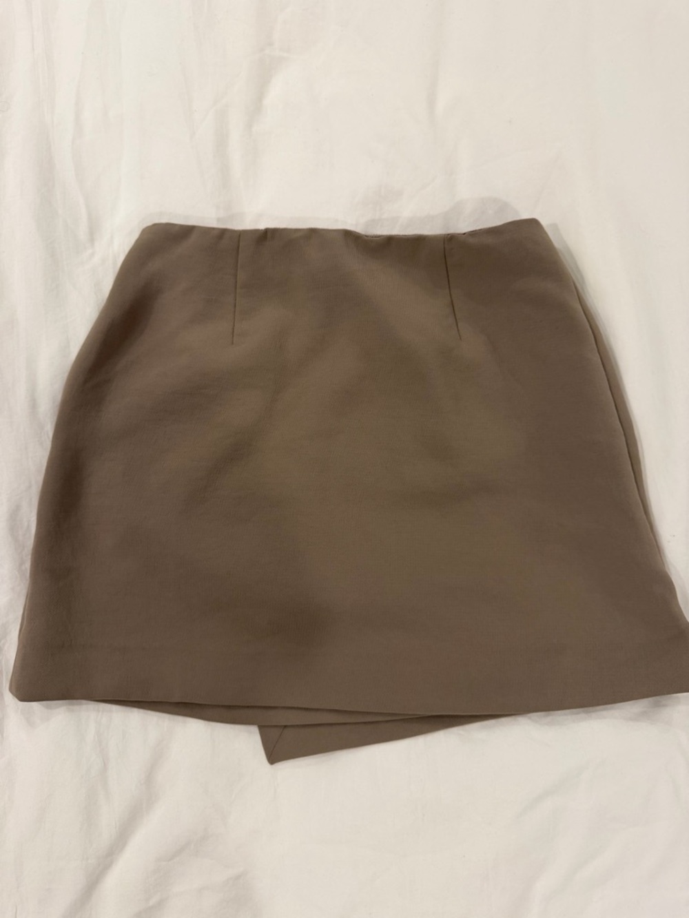 Aritzia Wilfred Taupe Mini Wrap Skort - Picture 2 of 4
